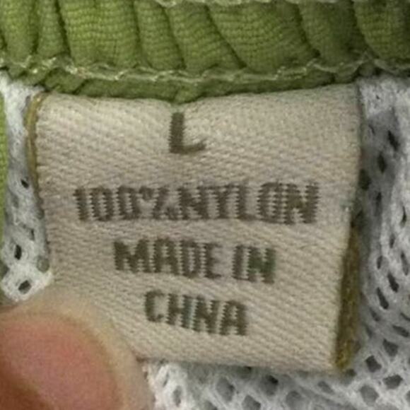 Joe Marlin Unwind Men's Embroidered Flap Pocket Green Lined Swim Trunk Size L - Picture 8 of 13